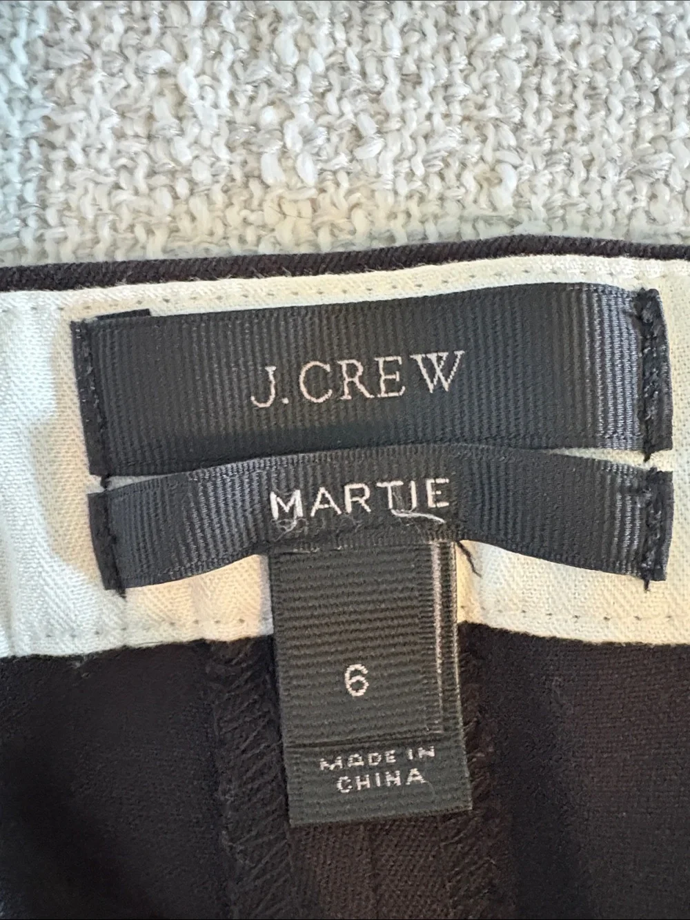 J. Crew Martie Black Cropped Ankle Pants Women Size 6 Tailored Trousers